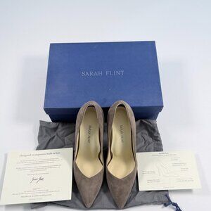 Sarah Flint Perfect Pump 100 mm Stiletto in Taupe Suede